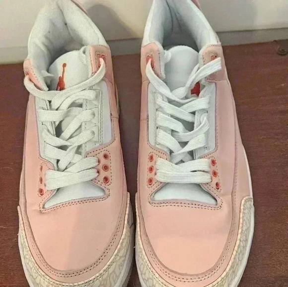 NIKE Air Jordan Retro 3 Rustic Pink EUC Size 10 - Picture 8 of 11
